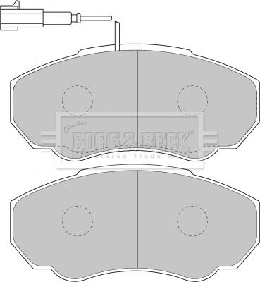 BORG & BECK Комплект тормозных колодок, дисковый тормоз BBP1736